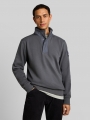 Tom Tailor Troyer Sweatshirt mit Badge - Darkest Olive