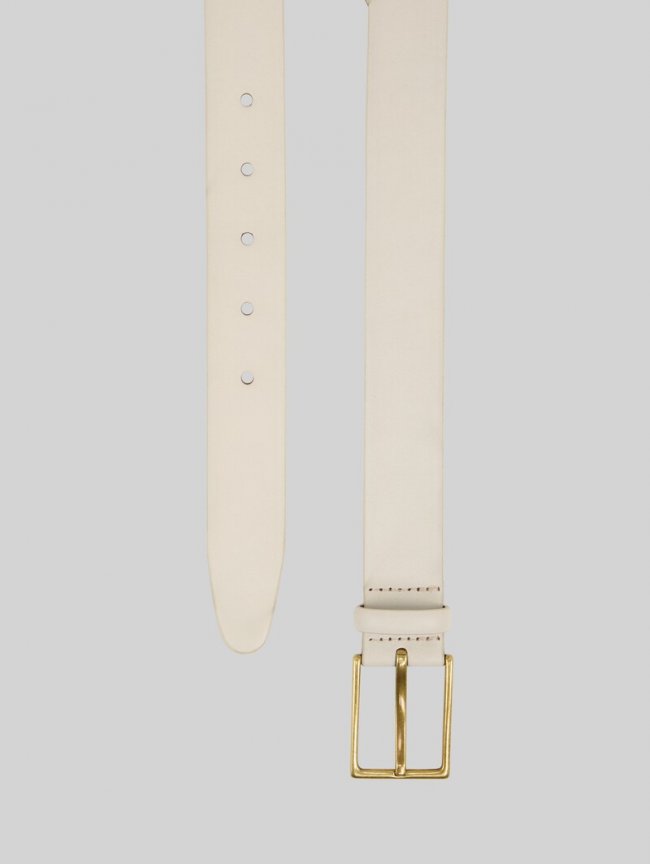 Tom Tailor TTCARA Ledergürtel mit eckiger Dornschließe - Off White Tom Tailor TTCARA Ledergürtel mit eckiger Dornschließe - Off White