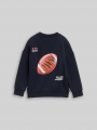 Tom Tailor Oversize Sweatshirt mit Rückenprint - Sky Captain Blue