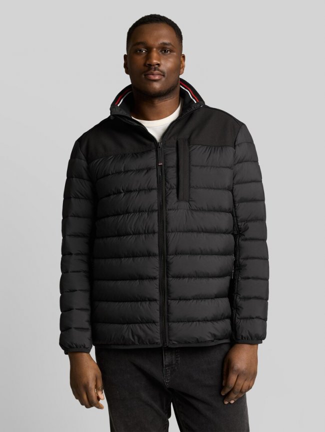 Tom Tailor Plus Size - Hybrid Steppweste mit Stehkragen - Black Tom Tailor Plus Size - Hybrid Steppweste mit Stehkragen - Black