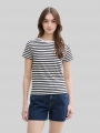 Tom Tailor T-Shirt mit Streifenmuster - White Black Stripe Tom Tailor T-Shirt mit Streifenmuster - White Black Stripe
