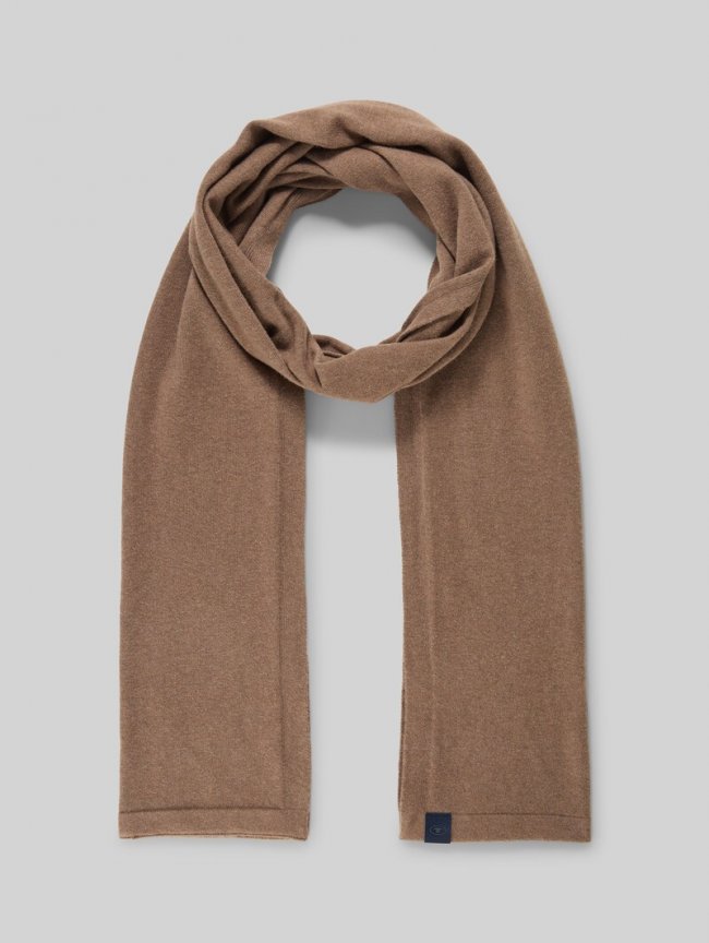 Tom Tailor Schal mit Kaschmir-Anteil - Dark Taupe Melange Tom Tailor Schal mit Kaschmir-Anteil - Dark Taupe Melange