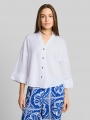 Tom Tailor Oversize Bluse mit Leinenanteil - White Tom Tailor Oversize Bluse mit Leinenanteil - White