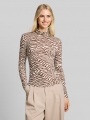 Tom Tailor Rollkragenshirt mit Muster - Brown Beige Zebra Print Tom Tailor Rollkragenshirt mit Muster - Brown Beige Zebra Print