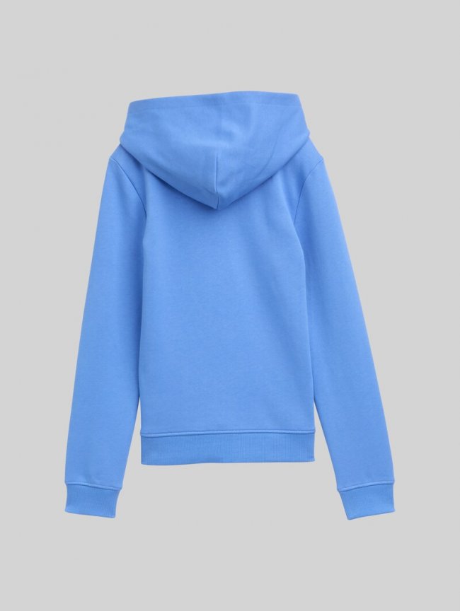 Tom Tailor Hoodie Sweatshirt mit Logo-Print - Sicilian Blue Tom Tailor Hoodie Sweatshirt mit Logo-Print - Sicilian Blue