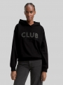 Tom Tailor Oversize Hoodie Sweatshirt mit Glitzer-Applikation - Deep Black Tom Tailor Oversize Hoodie Sweatshirt mit Glitzer-Applikation - Deep Black