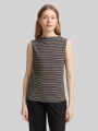 Tom Tailor Jacquard Top mit Stehkragen - Black Knit Structure Stripe Tom Tailor Jacquard Top mit Stehkragen - Black Knit Structure Stripe