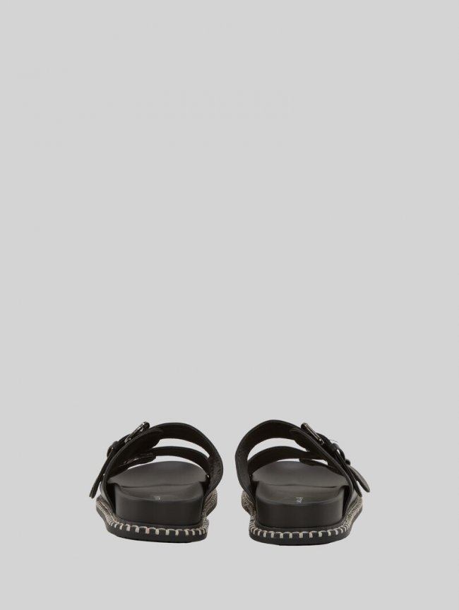 Tom Tailor Flache Sandalen mit Verschluss-Schnallen - Black Tom Tailor Flache Sandalen mit Verschluss-Schnallen - Black