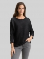 Tom Tailor Loose Fit Strickpullover mit Glitzer-Effekt - Deep Black Tom Tailor Loose Fit Strickpullover mit Glitzer-Effekt - Deep Black