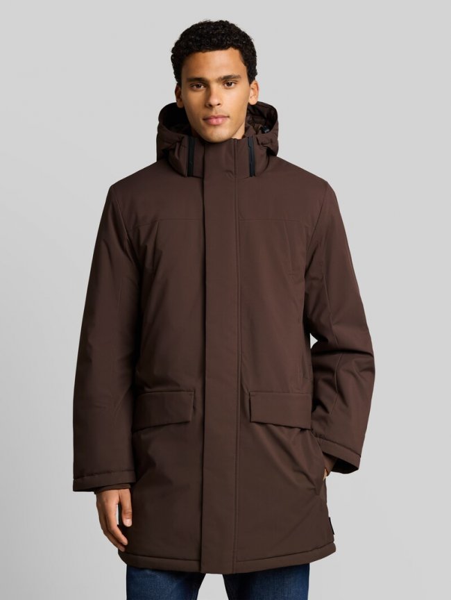 Tom Tailor Relaxed Fit Parka mit abnehmbarer Kapuze - Cool Dark Brown Tom Tailor Relaxed Fit Parka mit abnehmbarer Kapuze - Cool Dark Brown