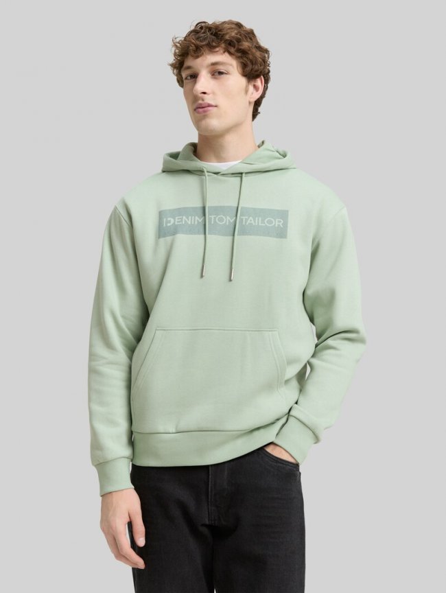 Tom Tailor Hoodie Sweatshirt mit Print - Fresh Mint Green Tom Tailor Hoodie Sweatshirt mit Print - Fresh Mint Green