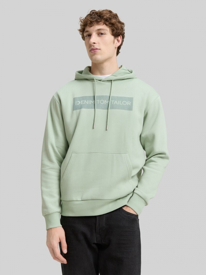 Tom Tailor Hoodie Sweatshirt mit Print - Fresh Mint Green Tom Tailor Hoodie Sweatshirt mit Print - Fresh Mint Green