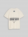 Tom Tailor Oversize T-Shirt mit Rückenprint - Wool White Tom Tailor Oversize T-Shirt mit Rückenprint - Wool White