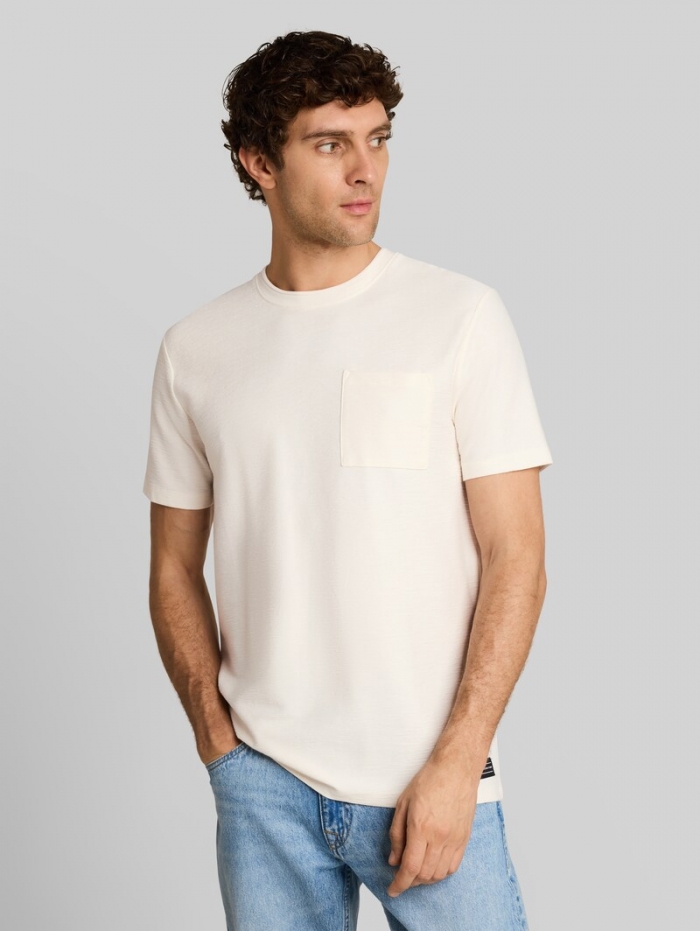 Tom Tailor T-Shirt mit Brusttasche - Gardenia White Tom Tailor T-Shirt mit Brusttasche - Gardenia White