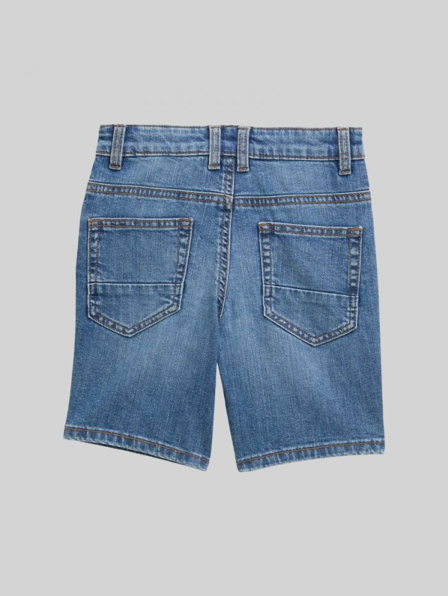 Tom Tailor Basic Jeans Shorts - Mid Stone Bright Blue Denim Tom Tailor Basic Jeans Shorts - Mid Stone Bright Blue Denim