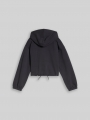 Tom Tailor Cropped Hoodie Sweatjacke aus Baumwolle - Coal Grey Tom Tailor Cropped Hoodie Sweatjacke aus Baumwolle - Coal Grey