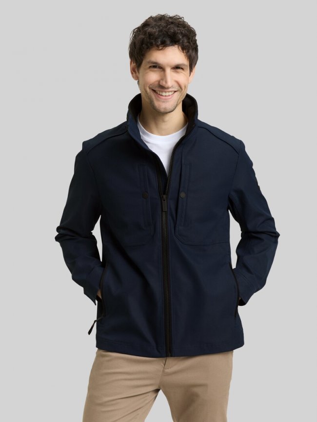 Tom Tailor Übergangsjacke aus wasserabweisendem Material - Sky Captain Blue Tom Tailor Übergangsjacke aus wasserabweisendem Material - Sky Captain Blue