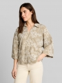 Tom Tailor Oversize Bluse mit Blumen-Stickereien - Olive White Big Flower Design Tom Tailor Oversize Bluse mit Blumen-Stickereien - Olive White Big Flower Design