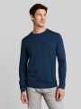 Tom Tailor Basic Strickpullover aus Baumwolle - Dark Duck Blue Melange Tom Tailor Basic Strickpullover aus Baumwolle - Dark Duck Blue Melange