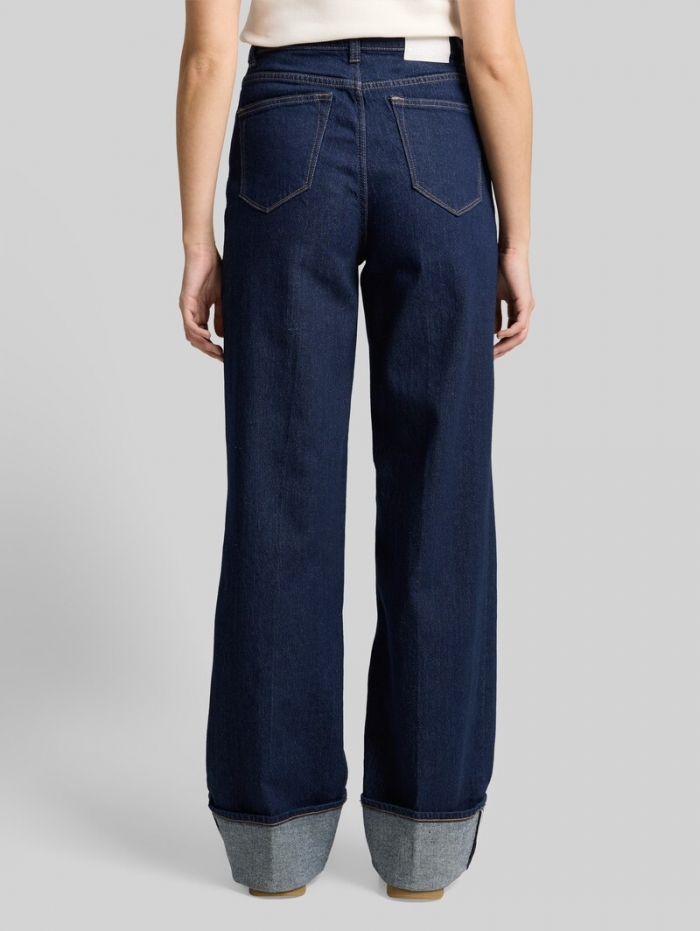 Tom Tailor TTLINOU WIDE High Waist Jeans mit Turn-Up - Rinsed Blue Denim