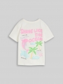 Tom Tailor Oversize T-Shirt mit Rückenprint - Whisper White Tom Tailor Oversize T-Shirt mit Rückenprint - Whisper White