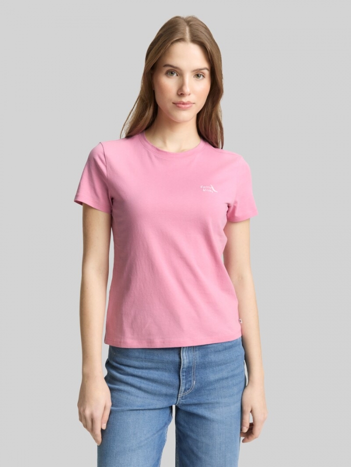 Tom Tailor T-Shirt mit Stickerei - Soft Blush Rose Tom Tailor T-Shirt mit Stickerei - Soft Blush Rose