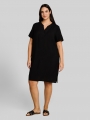 Tom Tailor Plus Size - Kleid mit V-Ausschnitt - Deep Black