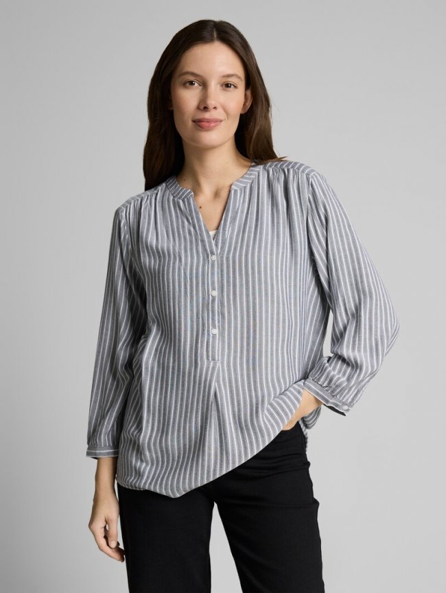 Tom Tailor Bluse mit Streifenmuster - Navy White Stripe Tom Tailor Bluse mit Streifenmuster - Navy White Stripe