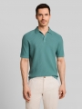 Tom Tailor Strick-Poloshirt aus Baumwolle - Mineral Stone Blue Tom Tailor Strick-Poloshirt aus Baumwolle - Mineral Stone Blue