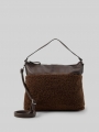 Tom Tailor TTZELINA M Beuteltasche mit Teddyfell - Dark Brown Tom Tailor TTZELINA M Beuteltasche mit Teddyfell - Dark Brown