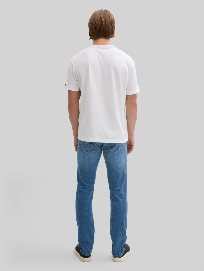 Tom Tailor TTJOSH REGULAR SLIM Jeans - Used Mid Stone Blue Denim Tom Tailor TTJOSH REGULAR SLIM Jeans - Used Mid Stone Blue Denim