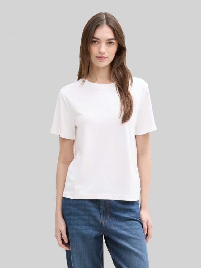 Tom Tailor Loose Fit T-Shirt - White Tom Tailor Loose Fit T-Shirt - White
