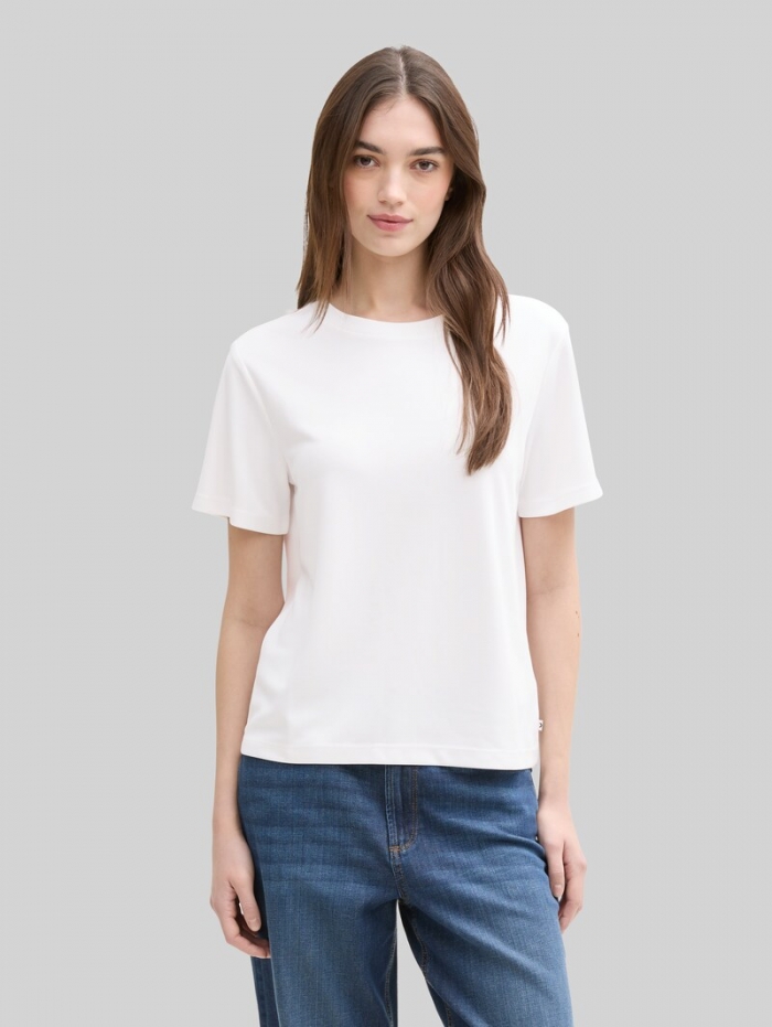 Tom Tailor Loose Fit T-Shirt - White Tom Tailor Loose Fit T-Shirt - White