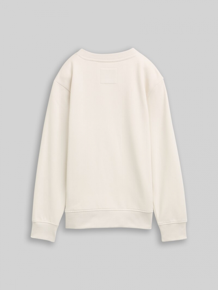 Tom Tailor Basic Sweatshirt - Greyish White Tom Tailor Basic Sweatshirt - Greyish White