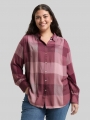 Tom Tailor Plus Size - Hemdbluse mit Karomuster - Berry Rose Check Tom Tailor Plus Size - Hemdbluse mit Karomuster - Berry Rose Check