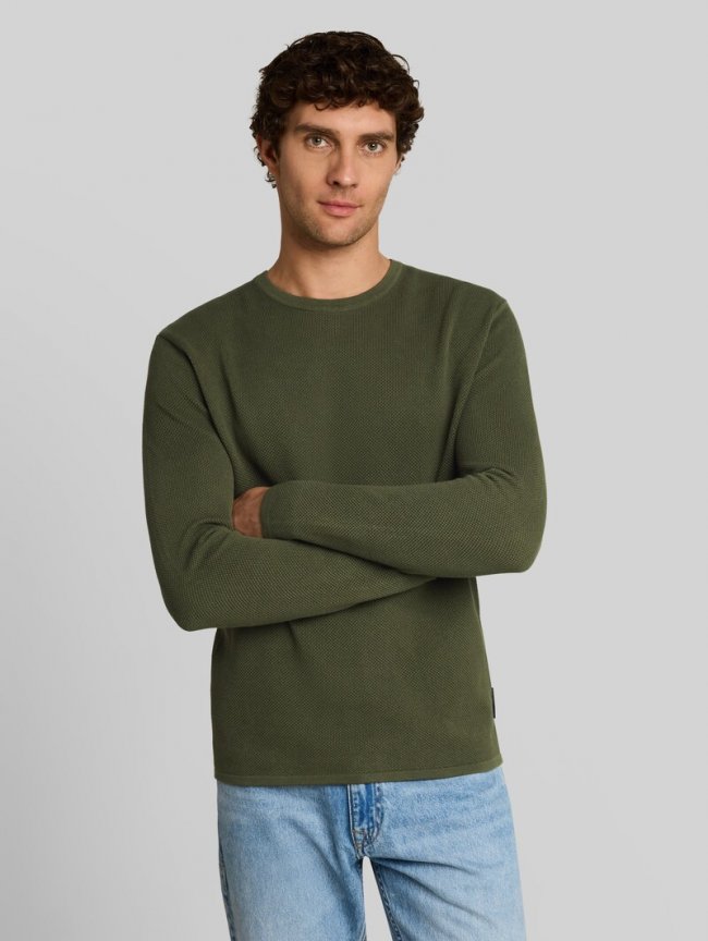 Tom Tailor Strickpullover aus Baumwolle - Urban Olive Green Tom Tailor Strickpullover aus Baumwolle - Urban Olive Green