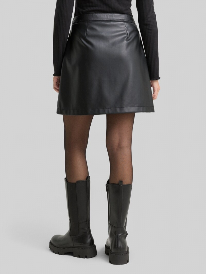 Tom Tailor Mini-Rock in Leder-Optik - Deep Black Tom Tailor Mini-Rock in Leder-Optik - Deep Black