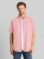 Tom Tailor Regular Fit Kurzarmhemd aus Baumwolle - Orange Red Horizontal Stripe Tom Tailor Regular Fit Kurzarmhemd aus Baumwolle - Orange Red Horizontal Stripe
