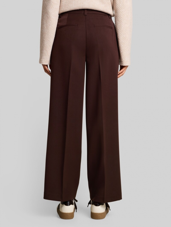 Tom Tailor Wide Leg Hose - Java Dark Brown