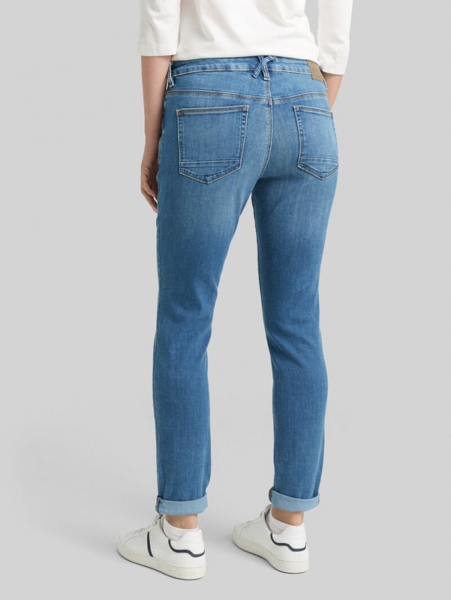 Tom Tailor TTTAPERED Jeans - Used Mid Stone Blue Denim Tom Tailor TTTAPERED Jeans - Used Mid Stone Blue Denim