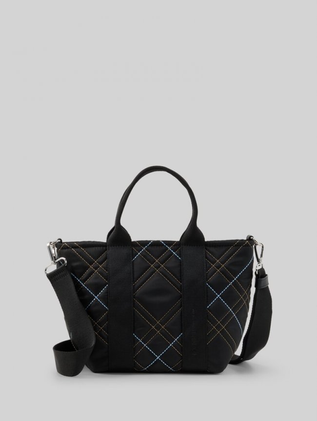 Tom Tailor TTAMINTA M Shopper mit Karomuster - Schwarz / Black Tom Tailor TTAMINTA M Shopper mit Karomuster - Schwarz / Black