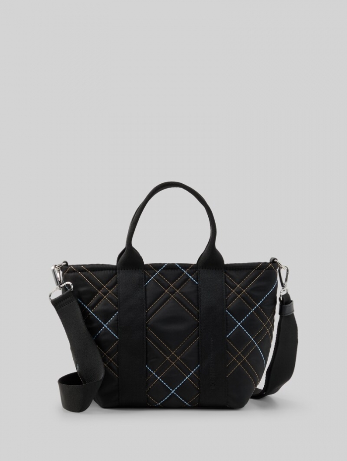 Tom Tailor TTAMINTA M Shopper mit Karomuster - Schwarz / Black Tom Tailor TTAMINTA M Shopper mit Karomuster - Schwarz / Black