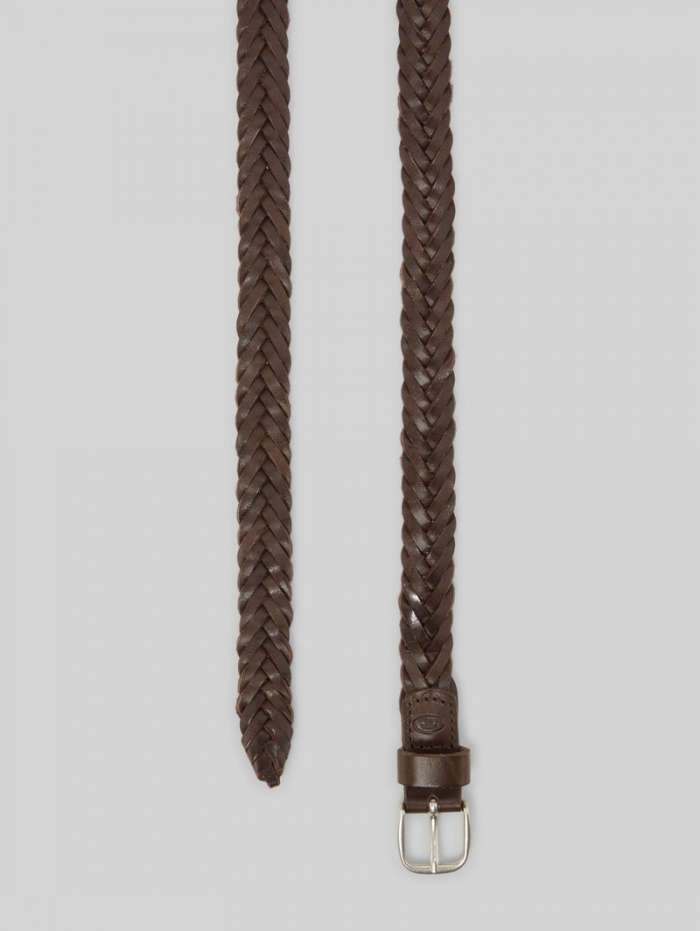 Tom Tailor TTCLAUDETTE Flechtgürtel aus Leder - Brown Uni Tom Tailor TTCLAUDETTE Flechtgürtel aus Leder - Brown Uni
