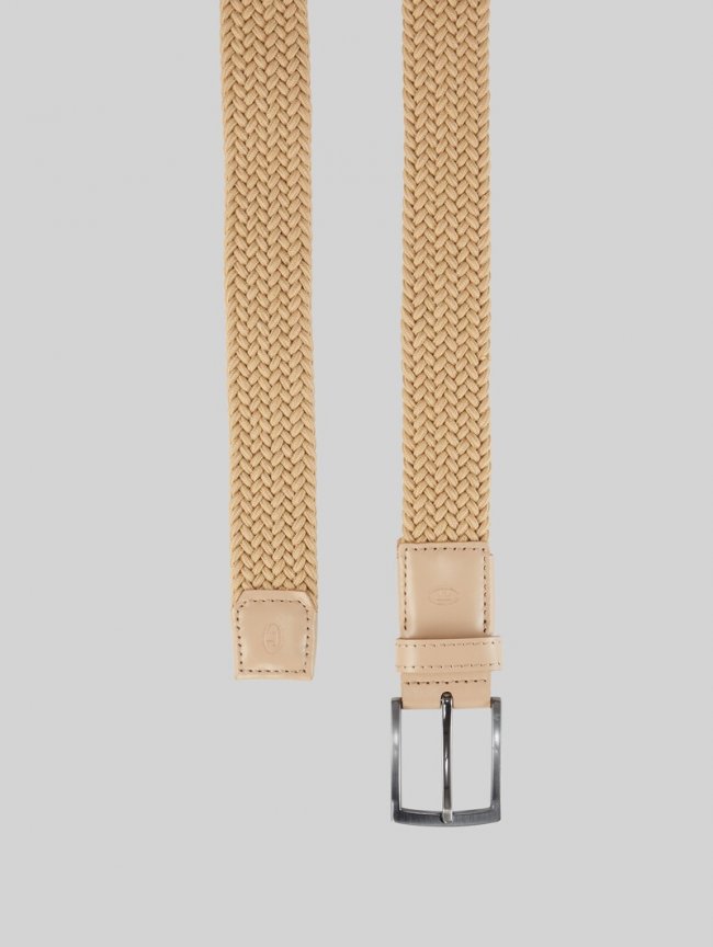 Tom Tailor TTJAMIE Elastischer Flechtgürtel mit eckiger Dornschließe - Beige Tom Tailor TTJAMIE Elastischer Flechtgürtel mit eckiger Dornschließe - Beige