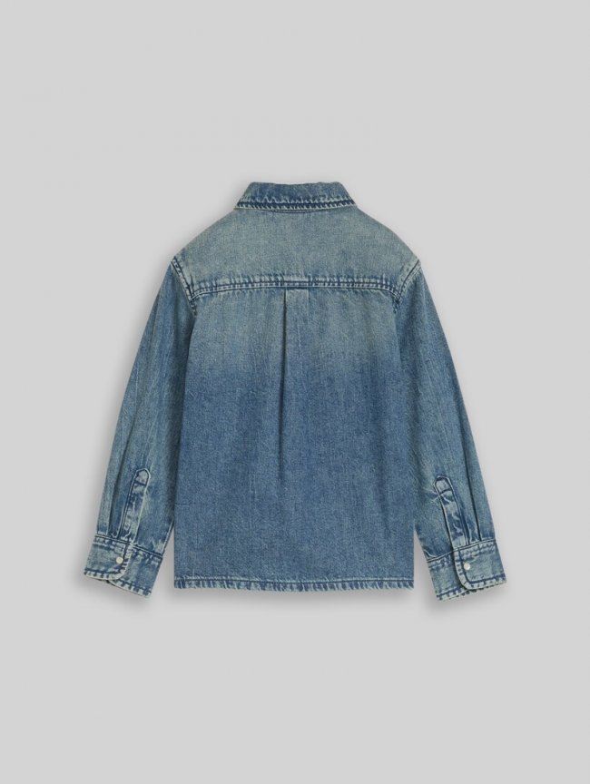 Tom Tailor Regular Fit Jeanshemd mit Baumwolle - Tinted Blue Denim Tom Tailor Regular Fit Jeanshemd mit Baumwolle - Tinted Blue Denim