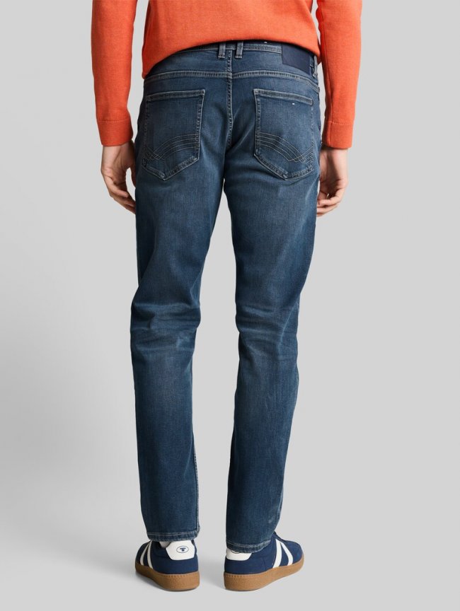 Tom Tailor TTCURT TAPERED Jeans mit Superstretch - Used Dark Stone Blue Denim Tom Tailor TTCURT TAPERED Jeans mit Superstretch - Used Dark Stone Blue Denim