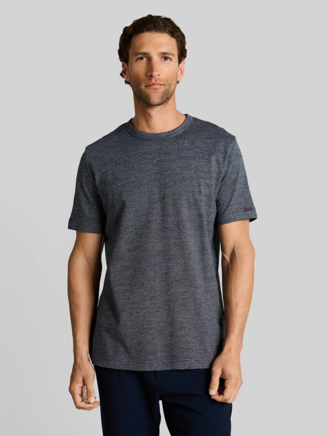 Tom Tailor T-Shirt in Melange-Optik - Navy Gardenia White Injected Tom Tailor T-Shirt in Melange-Optik - Navy Gardenia White Injected