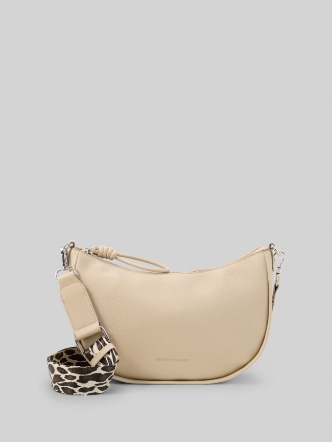 Tom Tailor TTTATIANA Umhängetasche mit gemustertem Webriemen - Beige / Beige Tom Tailor TTTATIANA Umhängetasche mit gemustertem Webriemen - Beige / Beige