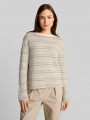Tom Tailor Loose Fit Strickpullover mit Streifenmuster - Mint Beige Stripe Tom Tailor Loose Fit Strickpullover mit Streifenmuster - Mint Beige Stripe