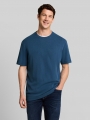 Tom Tailor T-Shirt mit Waffelstruktur - Dark Duck Blue